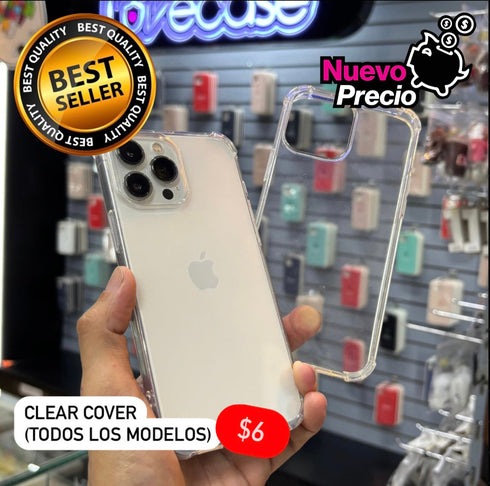 COVER CLEAR SIMPLE PARA IPHONE (VERIEDAD DE MODELOS)