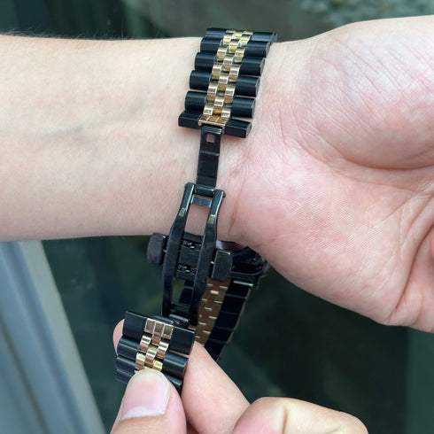 BRAZALETE METALICO BLACK/ROSE