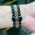 BRAZALETE METALICO BLACK/ROSE
