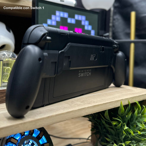 GRIP PARA NINTENDO SWITCH 2 Y COMPATIBLE PARA SWITCH 1 COMFORT GRIP NEGRO