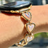BRAZALETE CORAZON TEJIDO