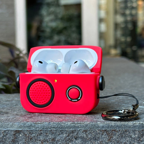 COVER PREMIUM RADIO PINK AIRPODS 4ta GEN / AIRPODS PRO 3