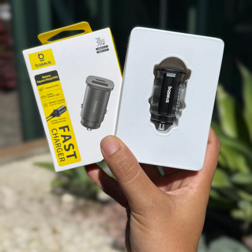 BASEUS - CARGADOR PARA CARRO USB-C 30W CARGA RAPIDA
