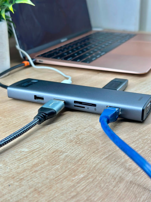 BASEUS - ADAPTADOR 11 PORT HUB METAL GLEAM SERIES 4K 60HZ CLARITY