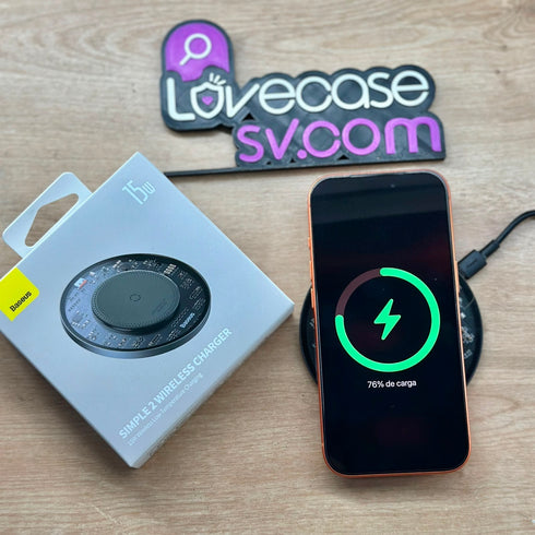 BASEUS - BASE DE CARGA INALAMBRICA SIMPLE 2 WIRELESS CHARGER 15W
