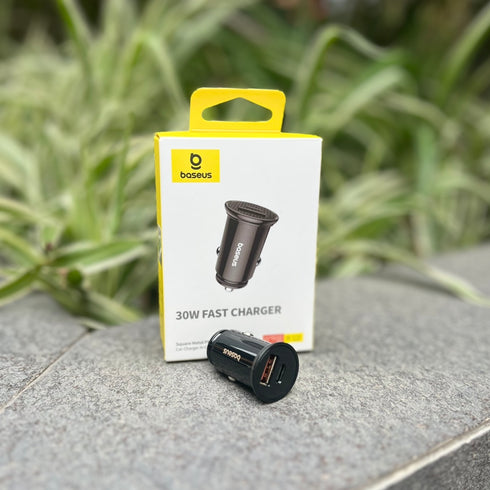 BASEUS - CARGADOR PARA CARRO USB-C 30W CARGA RAPIDA