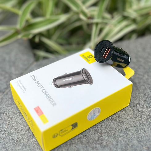 BASEUS - CARGADOR PARA CARRO USB-C 30W CARGA RAPIDA