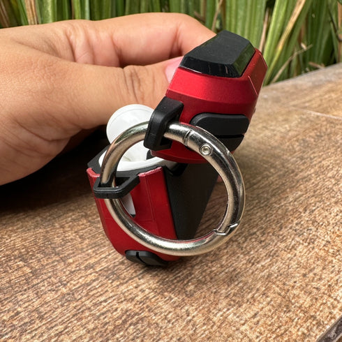COVER HARD CASE AIRPODS NEGRO CON ROJO (TODAS LAS GENERACIONES)