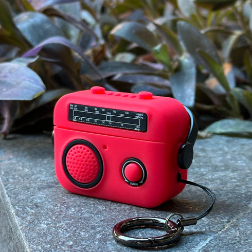 COVER PREMIUM RADIO PINK AIRPODS 4ta GEN / AIRPODS PRO 3