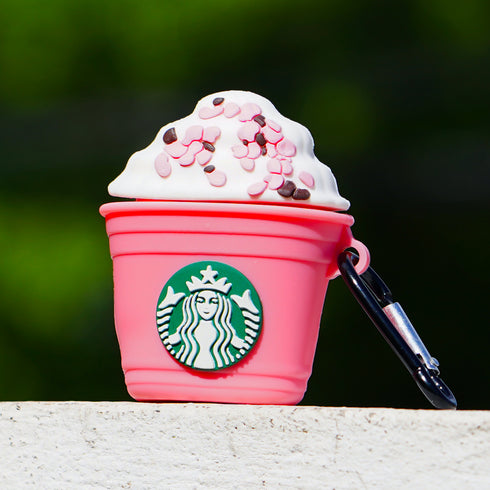 COVER PREMIUM STARBUCKS ROSADO AIRPODS (TODAS LAS GENERACIONES)