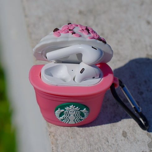 COVER PREMIUM STARBUCKS ROSADO AIRPODS (TODAS LAS GENERACIONES)