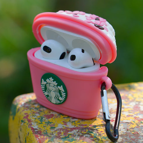 COVER PREMIUM STARBUCKS ROSADO AIRPODS (TODAS LAS GENERACIONES)